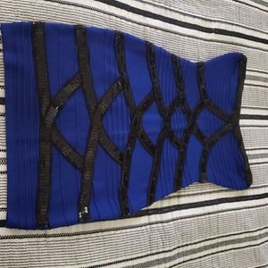 Royal Blue Strapless Dress